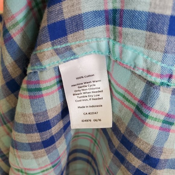 Talbots Women's plaid‎ button down shirts. Size M. - Picture 3 of 5